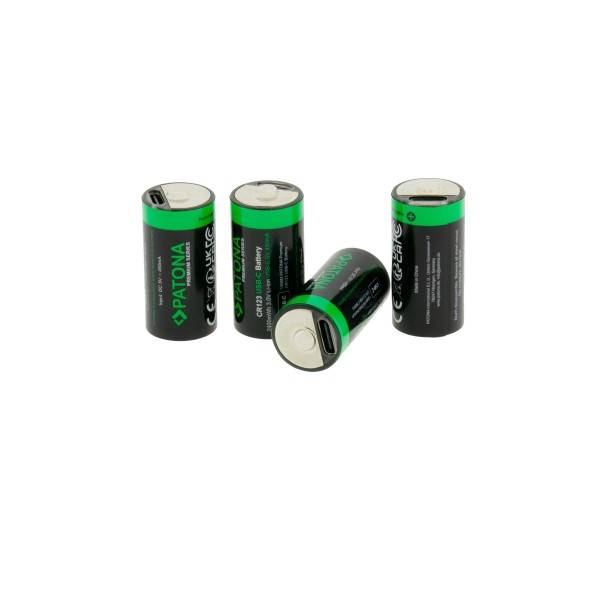 4x PATONA Premium Wiederaufladbare Zelle – 3,7 V 2960 mWh – inkl. Ladekabel
