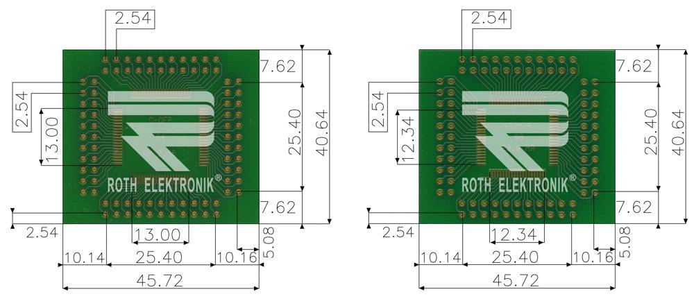 Roth Elektronik RE460-03 SMD-Adapter QFP 80/0,65 - 84/0,65