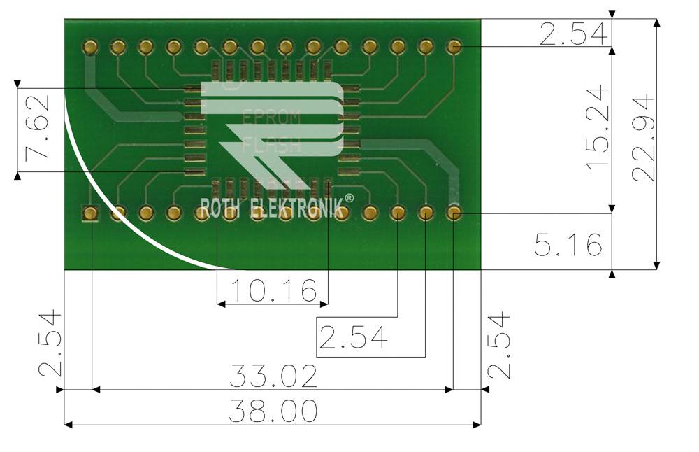 Roth Elektronik RE460-09 SMD-Adapter EPROM 32/1,27