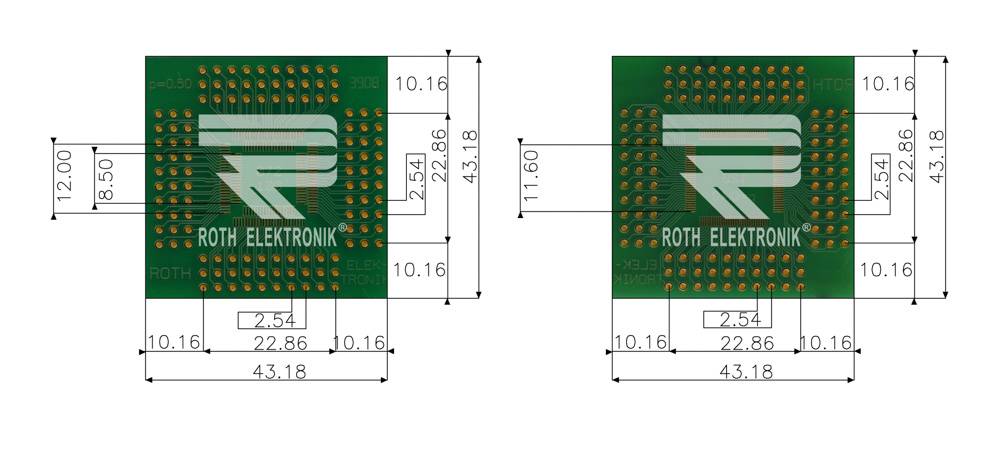 Roth Elektronik RE470-04 SMD-Adapter QFP 120/0,4 - 72,100/0,5