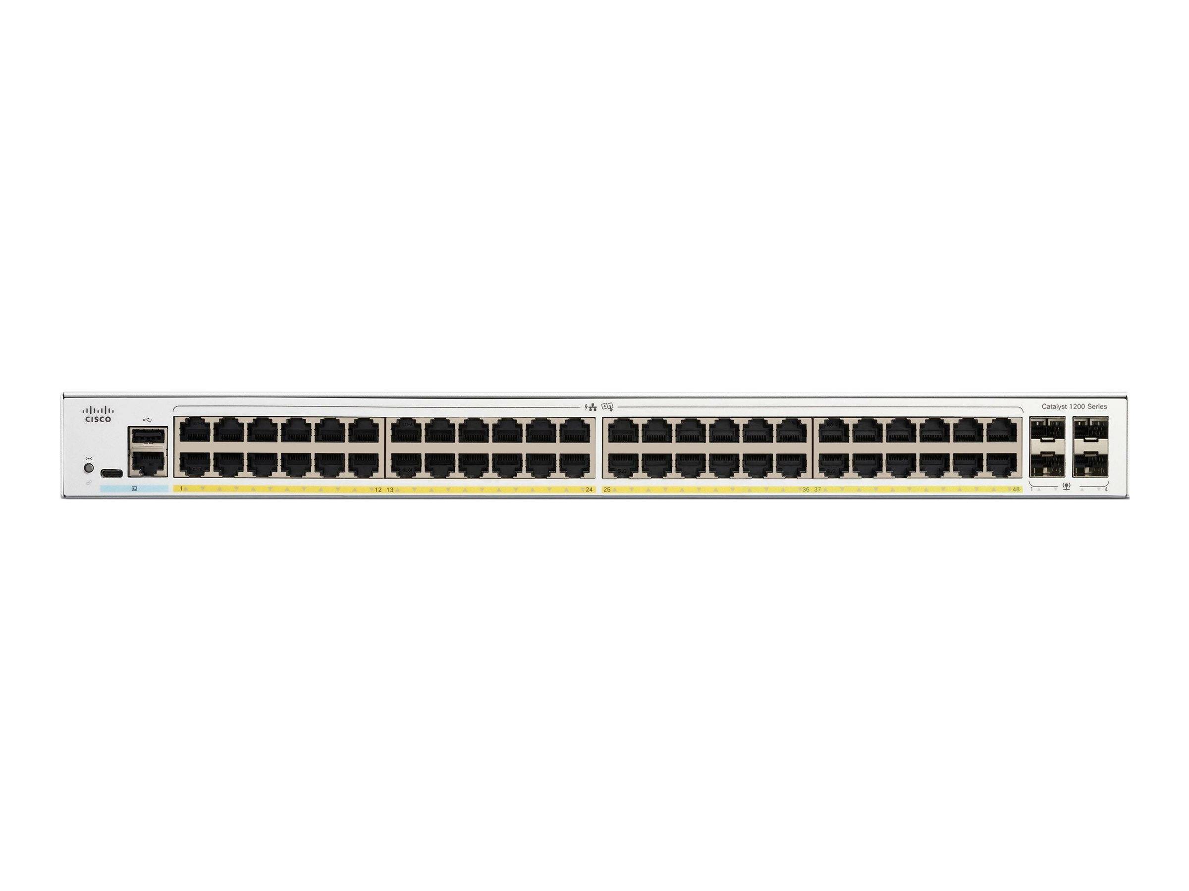 Cisco Catalyst 1200-48P-4G - Switch - L3 - Smart - 48 x 10/100/1000 (PoE+)