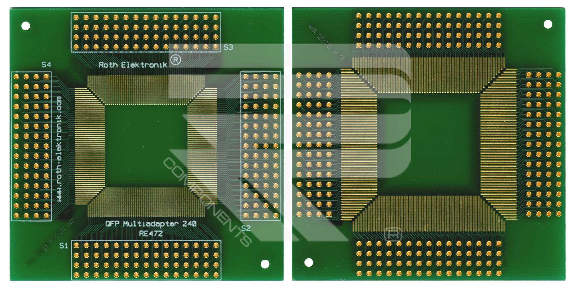 Roth Elektronik RE472 SMD Multiadapter 144-240 Pins 0,50/0,65 Pitch