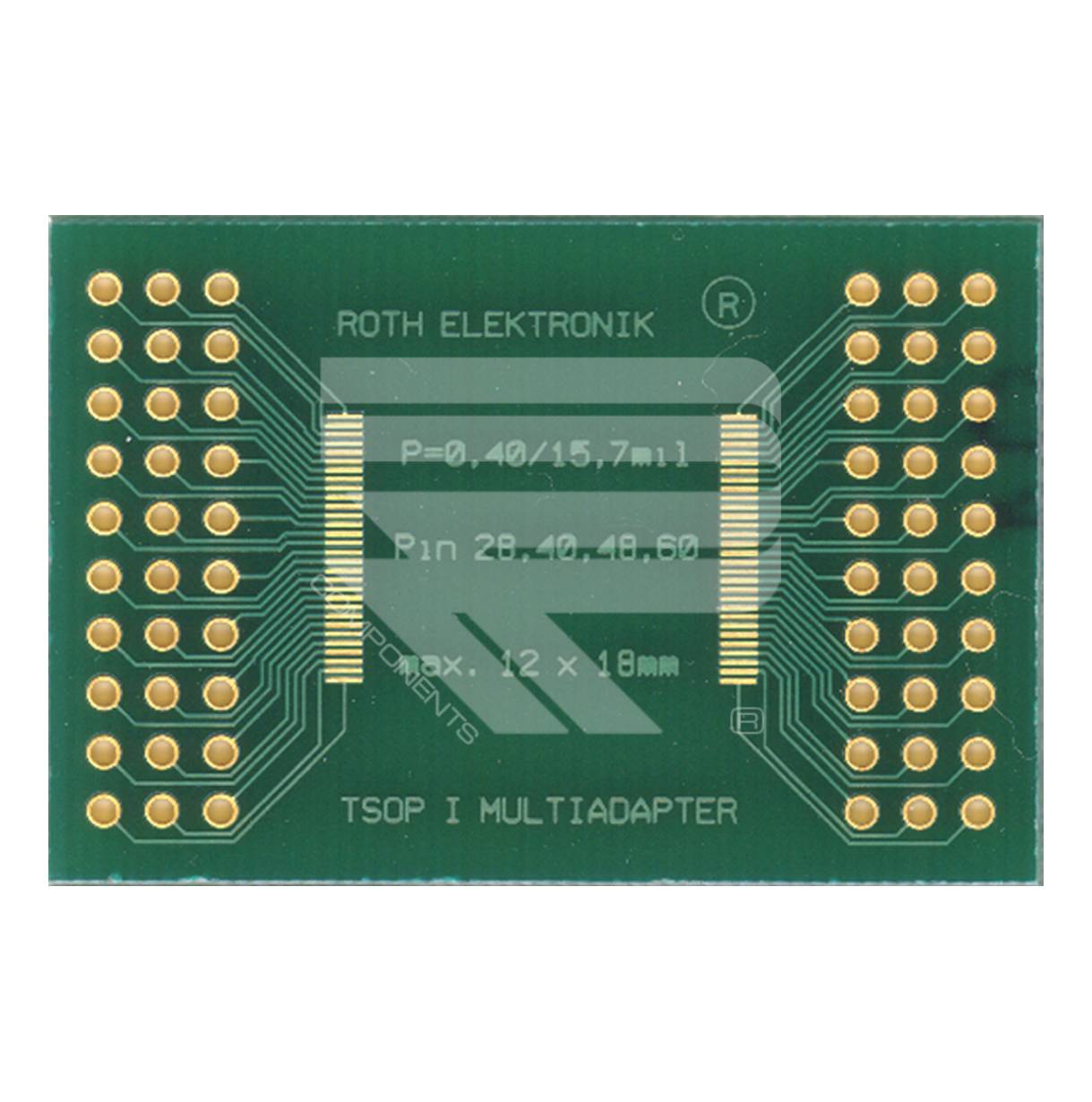 Roth Elektronik RE900-01 Adapter TSOP I 28, 40,4 8, 60 Pins 0,40 mm Pitch