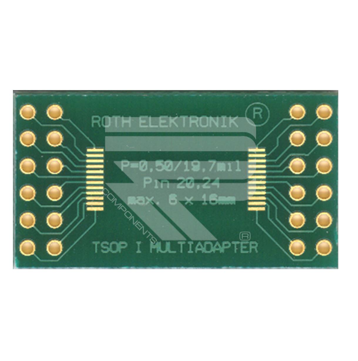 Roth Elektronik RE900-03 Adapter TSOP I 20, 24 Pins 0,50 mm Pitch