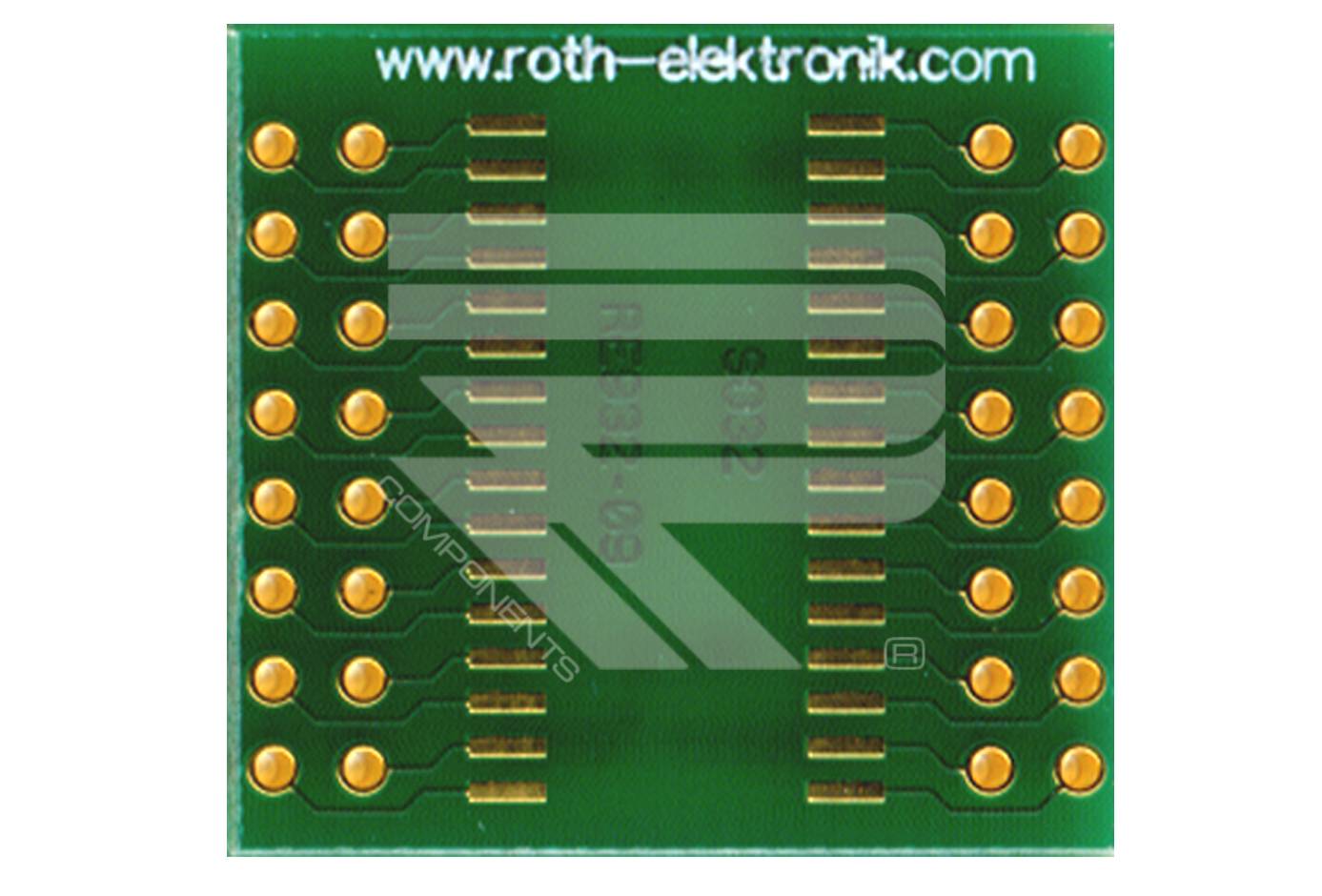 Roth Elektronik RE932-09 Adapter SO 32 Pitch 1,27 mm