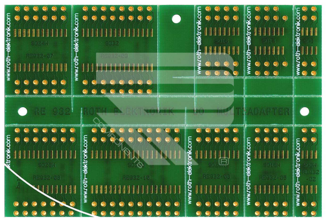 Roth Elektronik RE932 SMD-Multiadapter SO/SOJ 1,27 mm Pitch