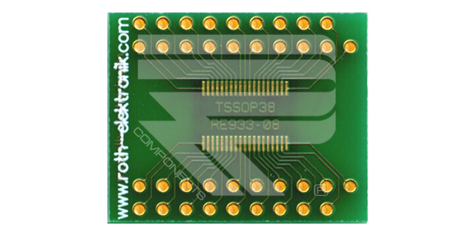 Roth Elektronik RE933-08 Adapter TSSOP 38 Pitch 0,50 mm
