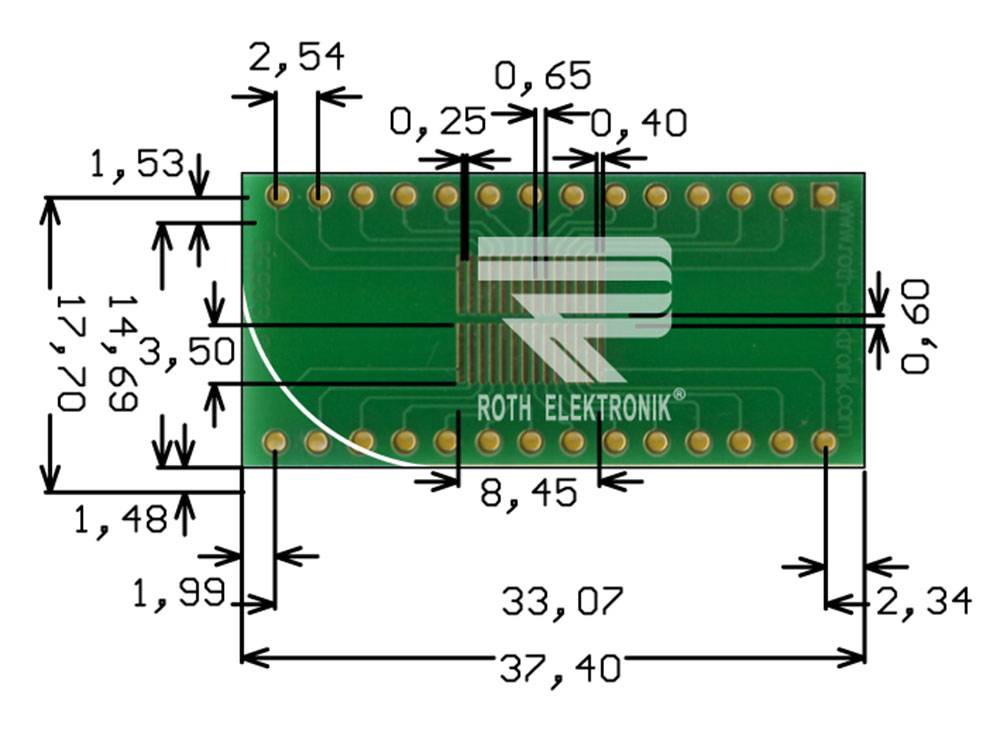 Roth Elektronik RE933-06ST Adapter TSSOP 28 Pitch 0,65 mm einreihig