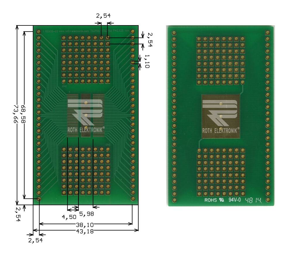 Roth Elektronik RE936-03 Multiadapter TSOP56 & HTSOP56 0,635 mm Pitch
