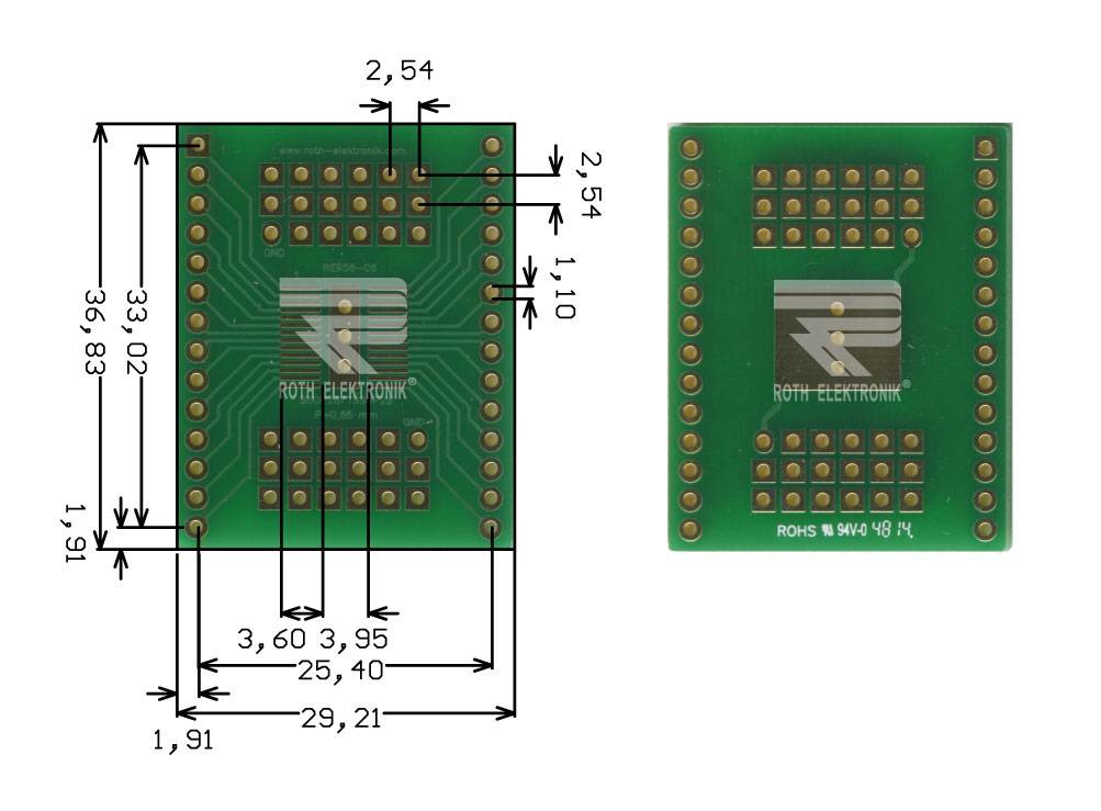Roth Elektronik RE936-06 Multiadapter SSOP28 & TSSOP28 0,65 mm Pitch