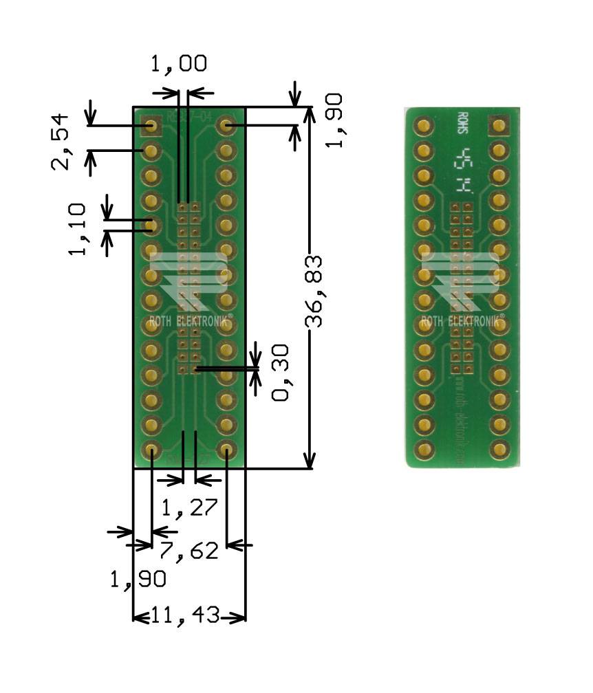 Roth Elektronik RE937-04 Multiadapter 28 Pin DIP zu DIP