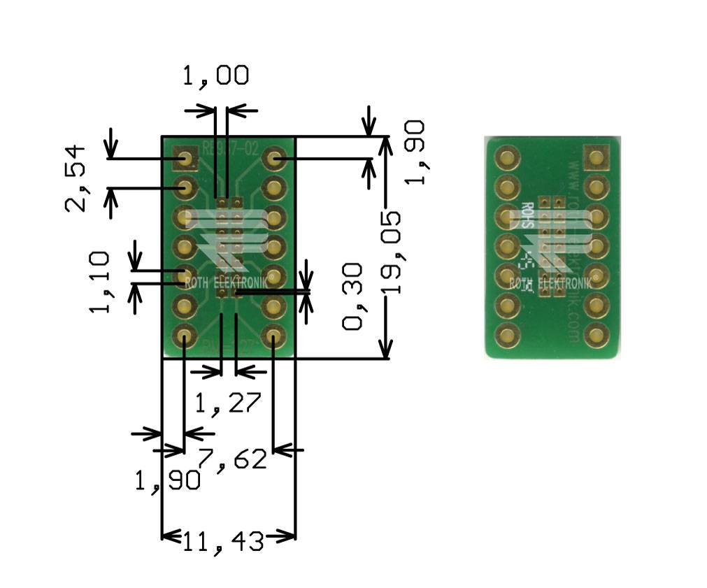 Roth Elektronik RE937-02 Multiadapter 14 Pin DIP zu DIP