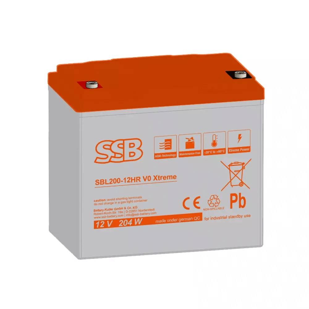 SSB Battery SBL200-12HR V0 Xtreme 12V 55Ah Bleiakku