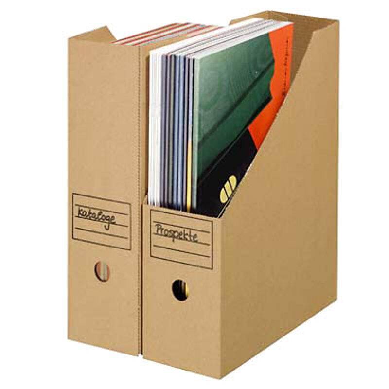 Q-Connect 10 Top-Print Archiv-Stehsammler braun