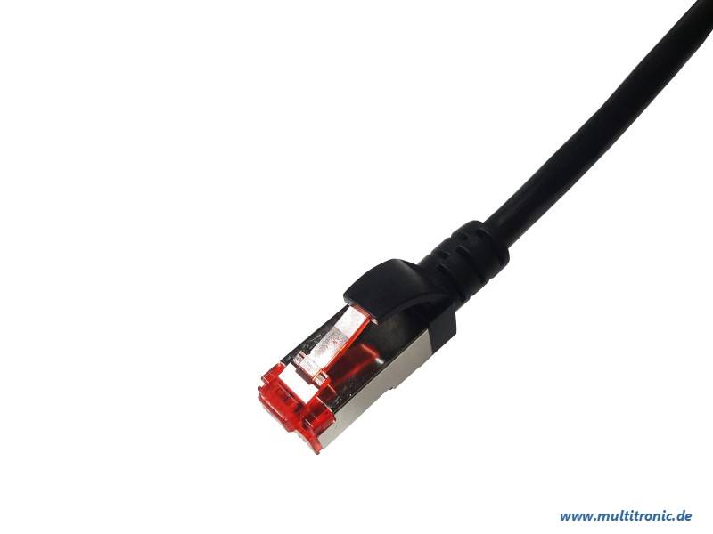 Brackton Patchkabel Cat.6 SF/UTP 500MHz HF 0.25m schwarz (CAT-626-0025.B) - Netz