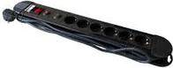 M-CAB SOCKET STRIP 6S PVC 3M BK PREM