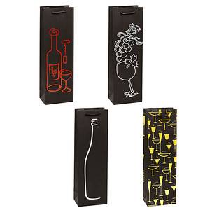 TSI 12 Flaschenbeutel PREMIUM Wein Motiv sortiert 12.0 x 38.0 cm