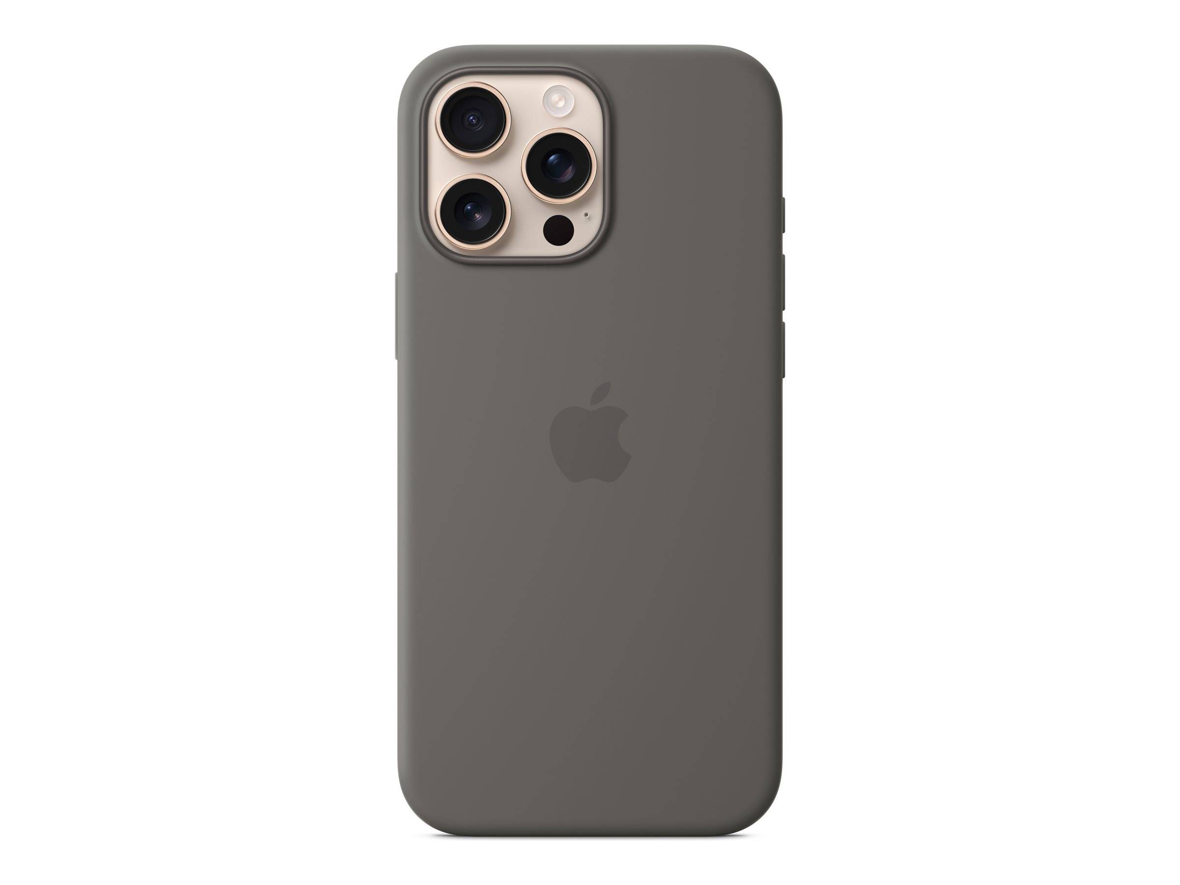 Apple Silikon Case iPhone 16 Pro Max mit MagSafe steingrau