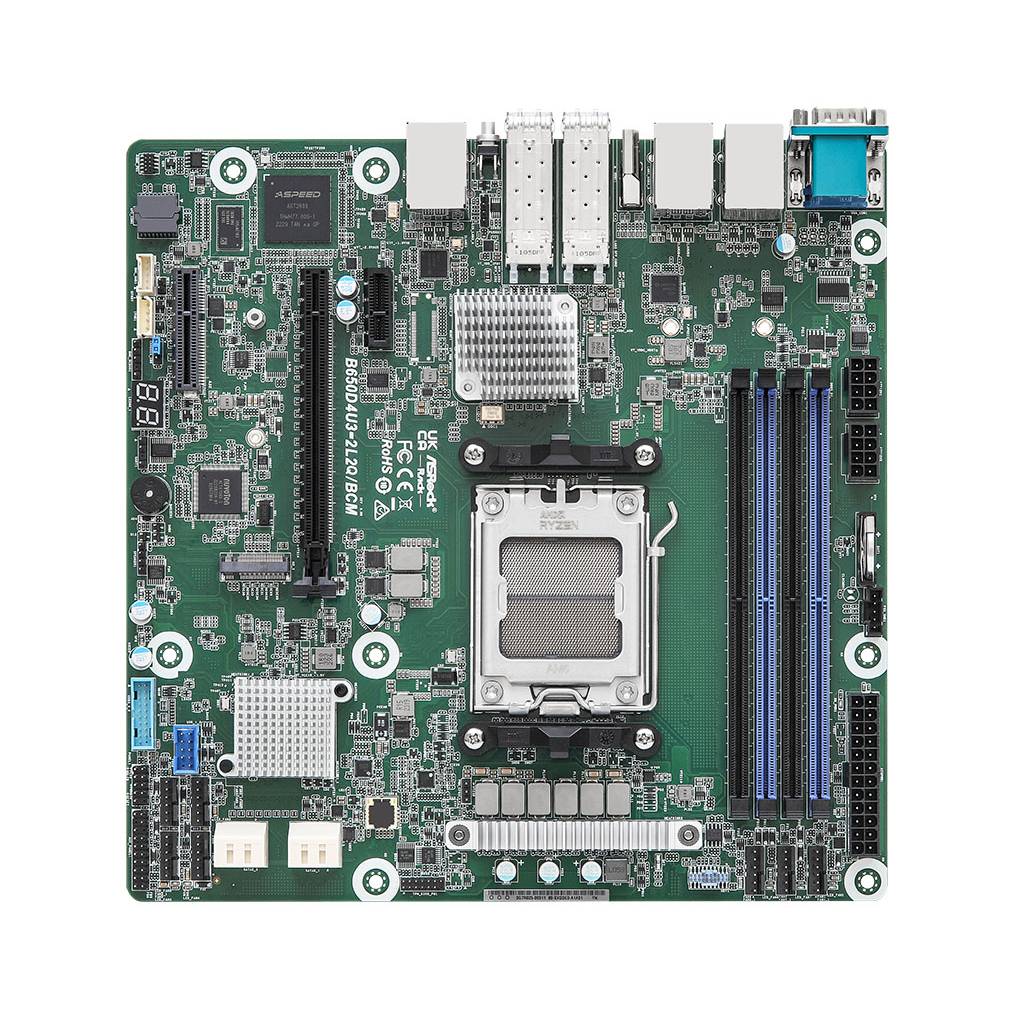 ASROCK - Mainboard B650D4U3-2L2Q/BCM micro-ATX Sockel AM5 Single - Mainboard - AMD Sockel AM5 (Ryzen Zen4)