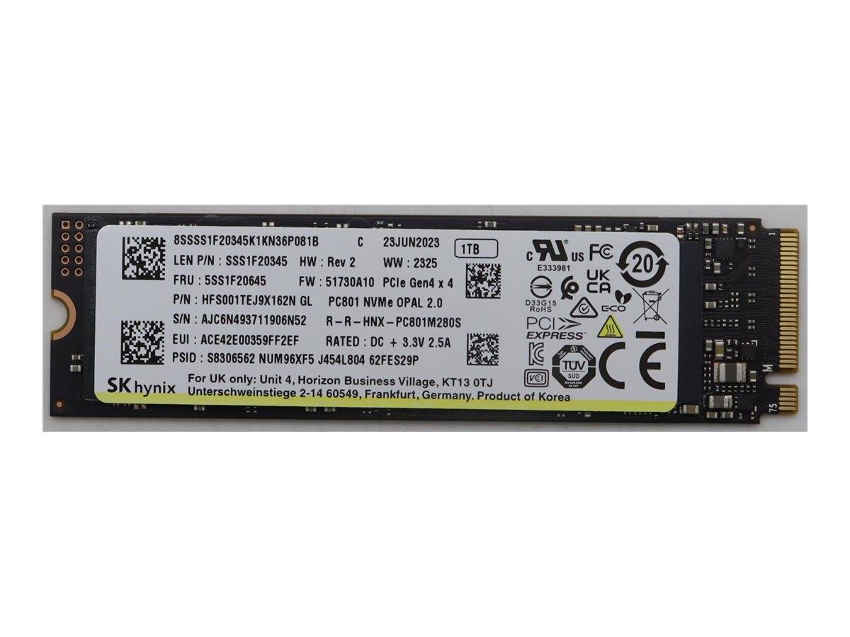 Lenovo SK Hynix - SSD - verschlüsselt - 1 TB - intern - M.2 2280 - PCIe 4.0 x4