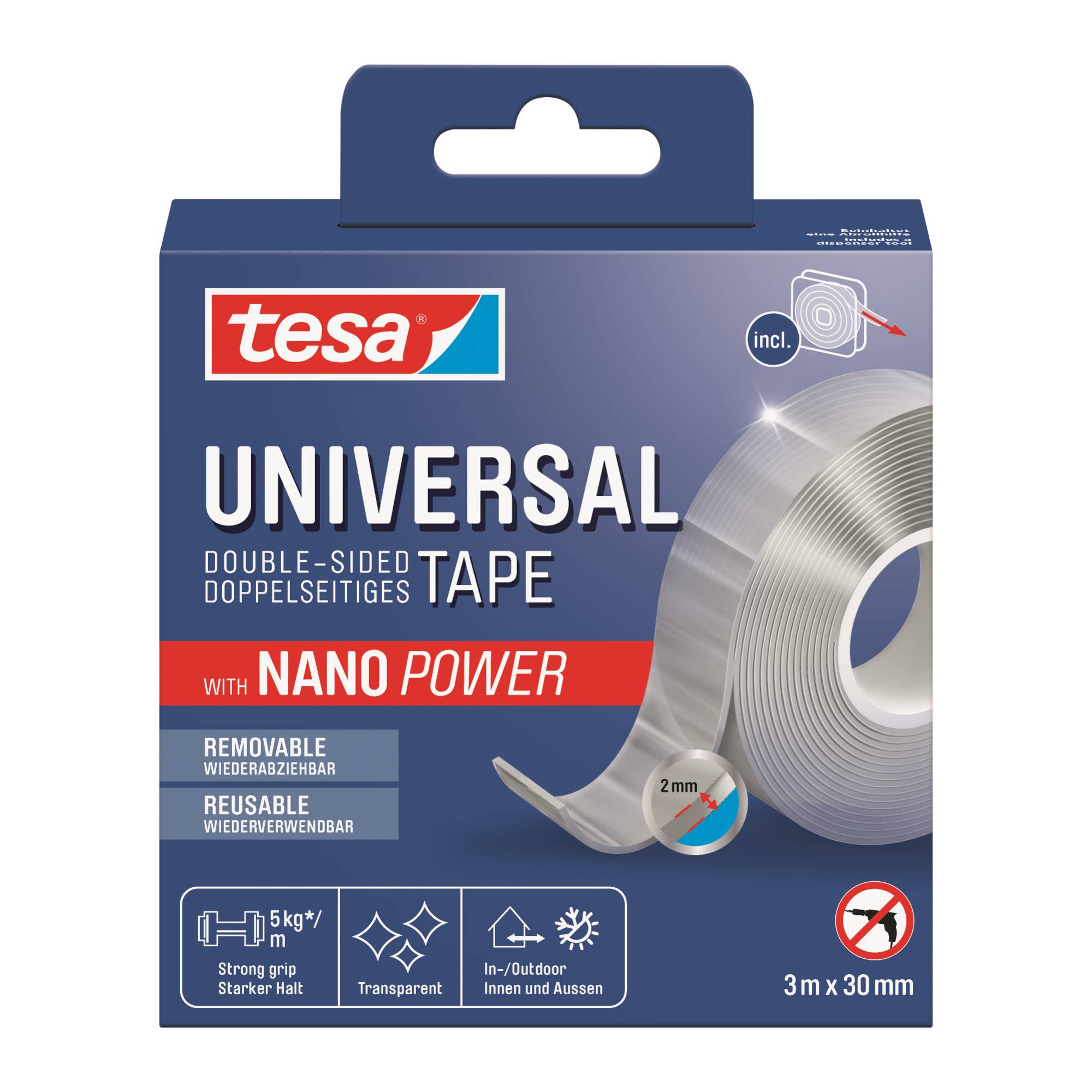 tesa Klebeband Universal nano power 55810-00000-00 30mmx3m