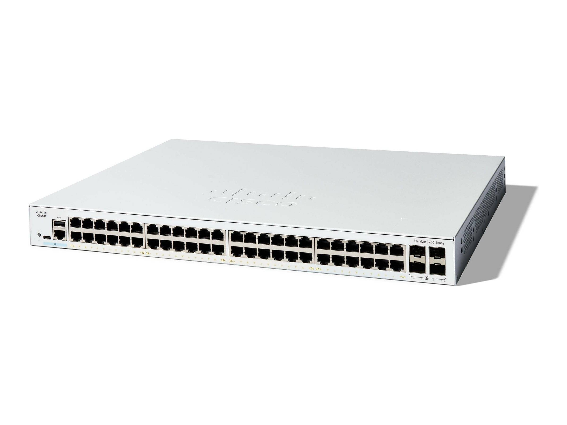 Cisco Catalyst 1200-48T-4G - Switch - L3 - Smart - 48 x 10/100/1000Base-T + 4 x