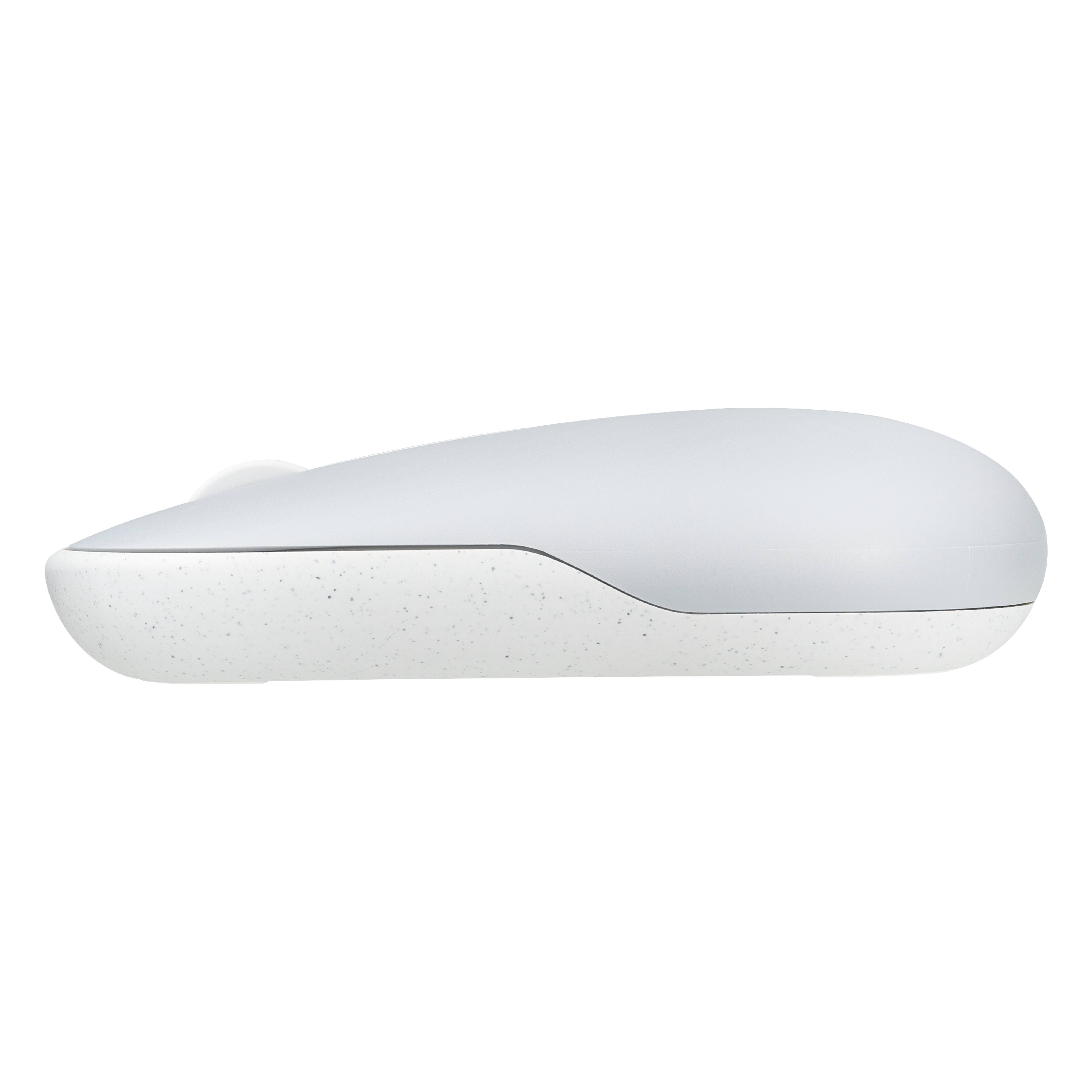 ASUS Marshmallow Mouse MD100, Beidhändig, Optisch, RF Wireless + Bluetooth, 1600 DPI, Grau