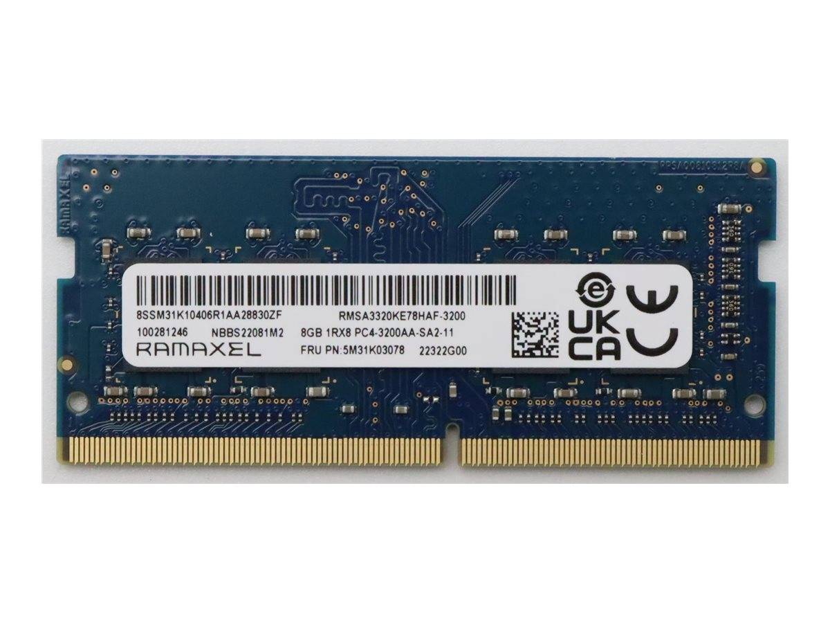 Lenovo Ramaxel - DDR4 - Modul - 8 GB - SO DIMM 260-PIN3200 MT/s / PC4-25600 -