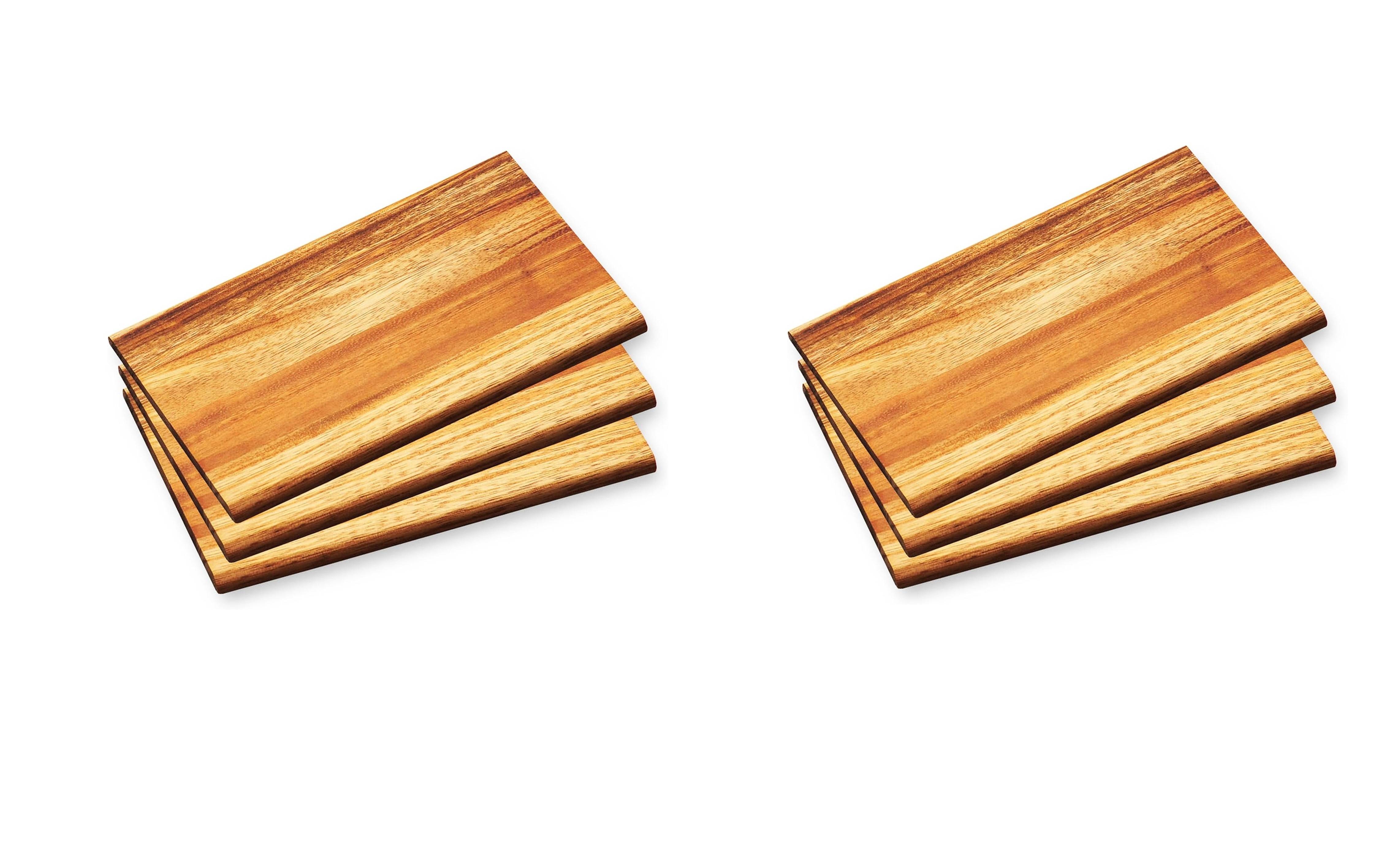KESPER - 6er Set Frühstücksbrettchen | aus nachhaltigen Akazienholz | Brotzeitbrett | pflegeleicht | robust | 23 x 15 cm