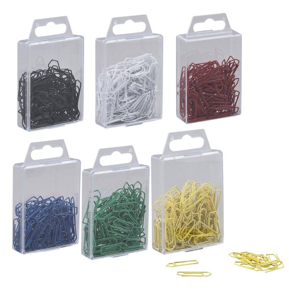 Gowi 100 Büroklammern schwarz Metall