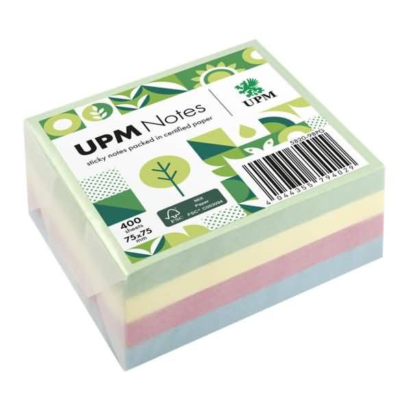 Notes Haftnotiz 5820-98PG Pastell 75x75mm 400 Blatt farbig