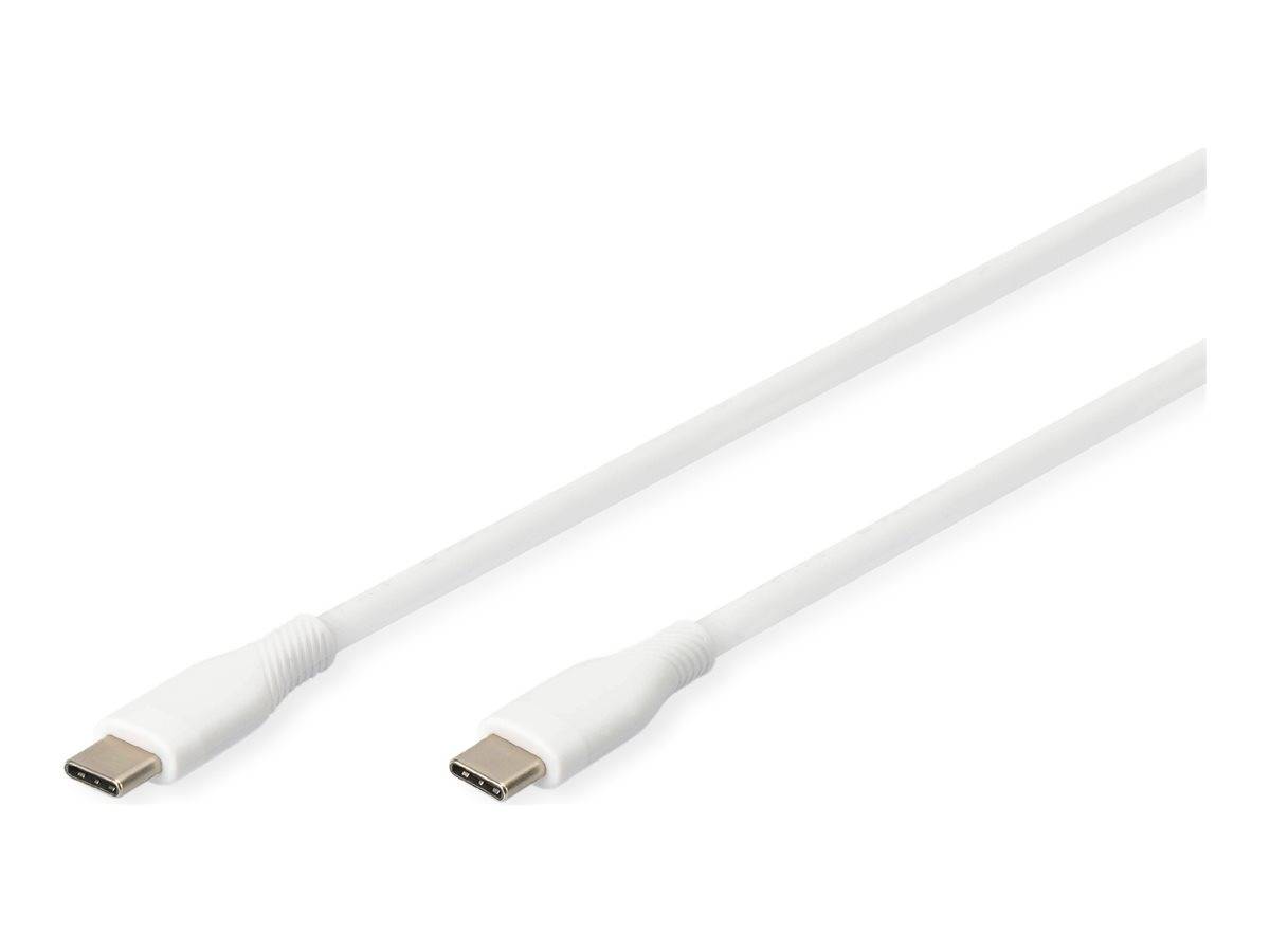 DIGITUS USB 2.0 Kabel Typ C -C Silikon St/St 1m weiß