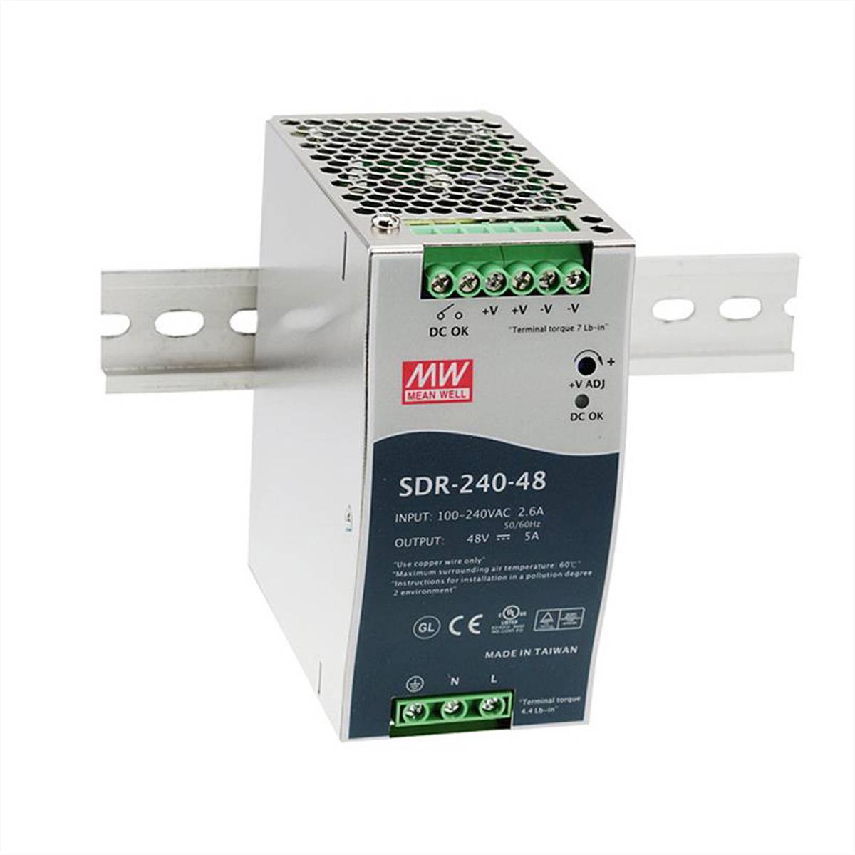 Meanwell Mean Well SDR-240 series SDR-240-48 - Netzteil (DIN-Schienenmontage möglich)