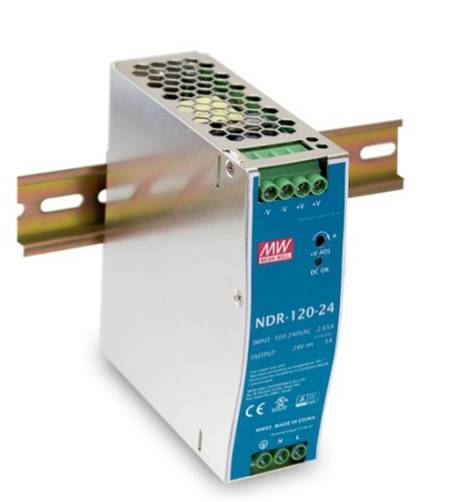 Meanwell MW NDR-120-12 - Schaltnetzteil, Hutschiene, 120 W, 12 V, 10 A