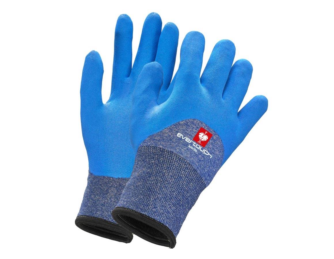 engelbert strauss e.s. Nitril-Handschuhe evertouch winter blau/dunkelblau-melange 7