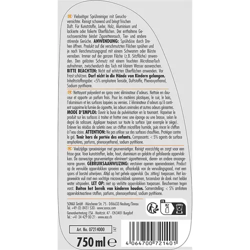 SONAX Caravan InnenReiniger 750 ml SONAX Caravan InnenReiniger 750 ml