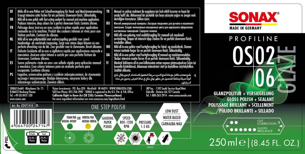 SONAX PROFILINE OS 02-06 250 ml