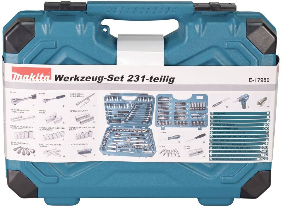 Makita Werkzeug-Set 231-tlg. E-17980