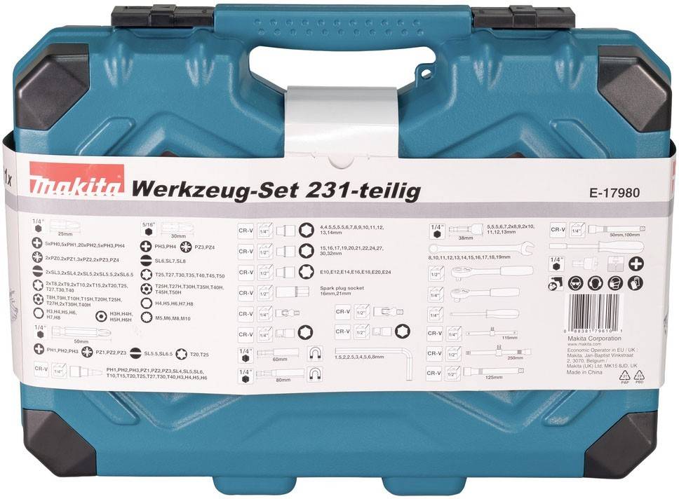 Makita Werkzeug-Set 231-tlg. E-17980