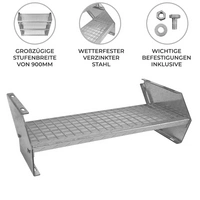 Zusätzlicher Verzinkter Stahl Stufen – 900mm breit Zusätzlicher Verzinkter Stahl Stufen – 900mm breit