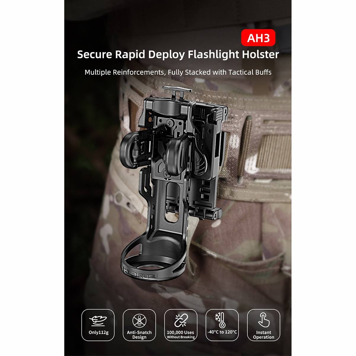 Klarus AH3 Taktisches Holster - Schwarz