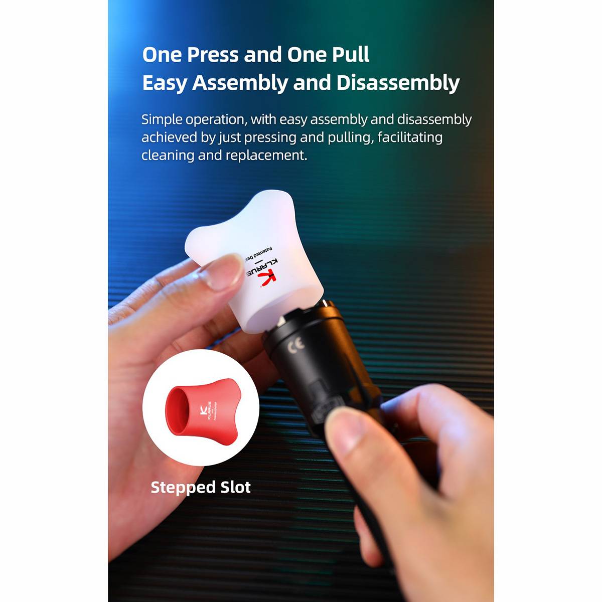 Klarus KTW 5 Silikonaufsatz für Taschenlampen als Warnaufsatz - Rot