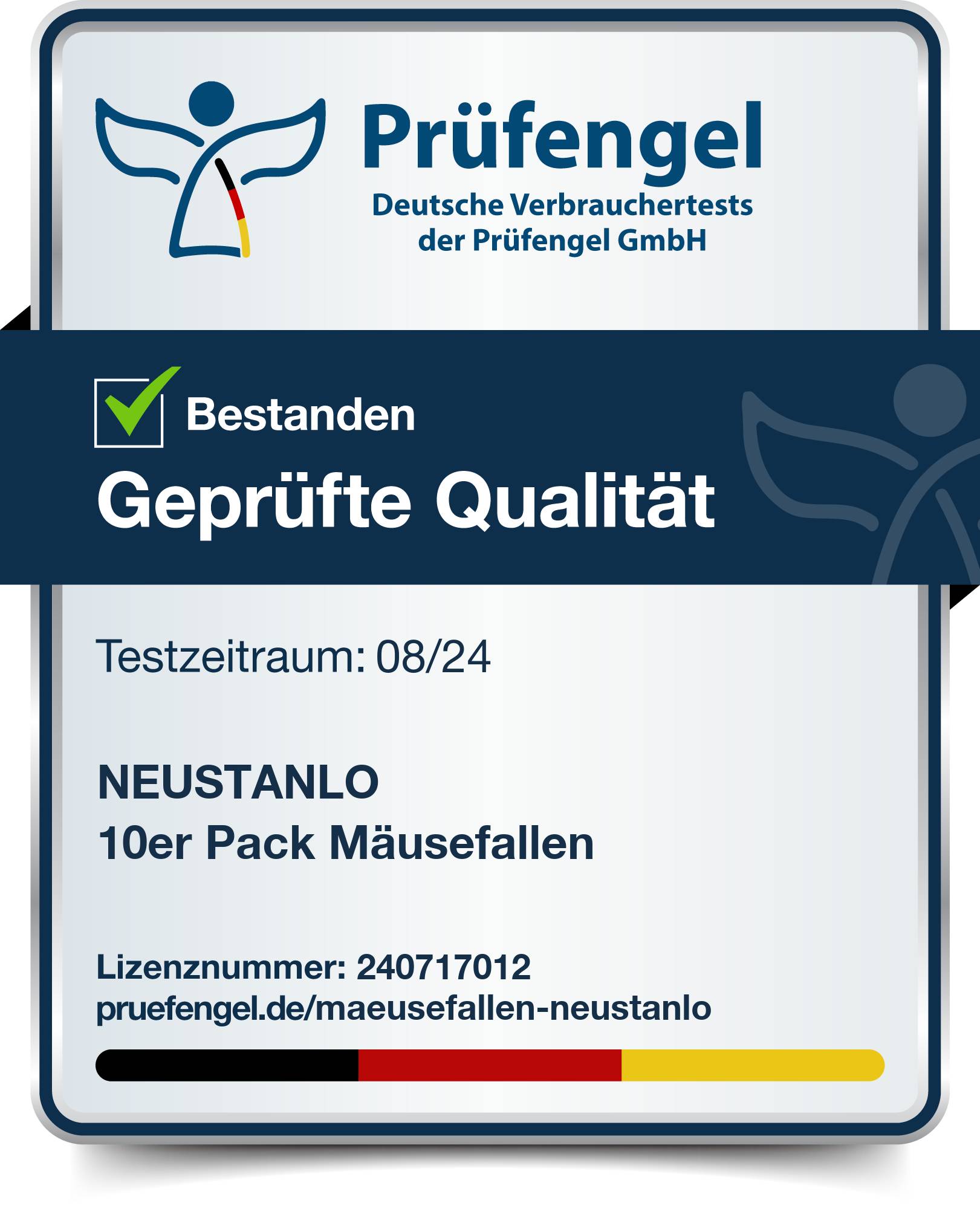 Neustanlo | 10er Pack Mäusefallen aus Holz | Schlagfalle, Schnappfalle | Hohe Schlagkraft | Leicht zu verwenden | Made in Germany