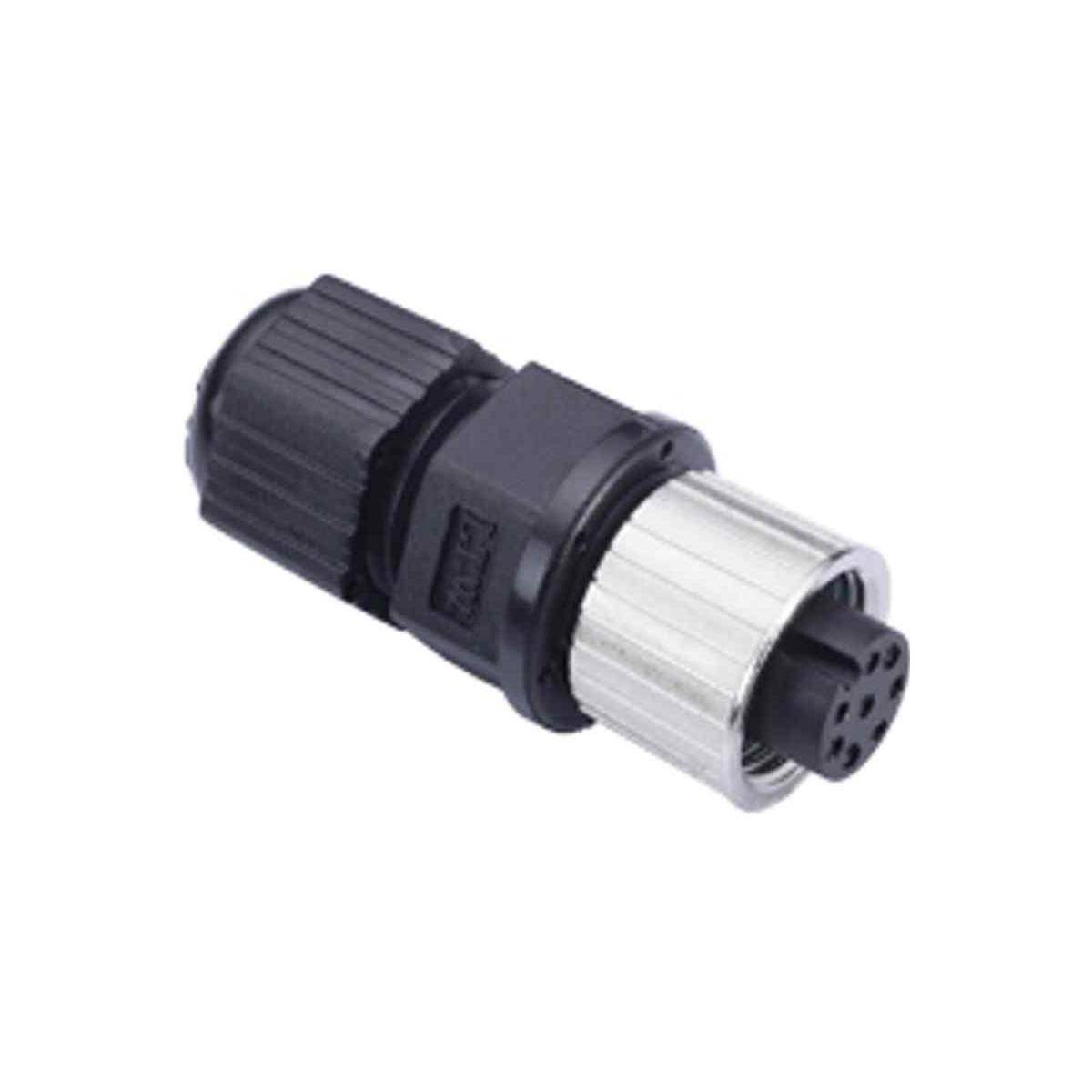 Feldinstallation A-kodierter M12-Schraubsteckverbinder, 8-polig, Buchse Buchse