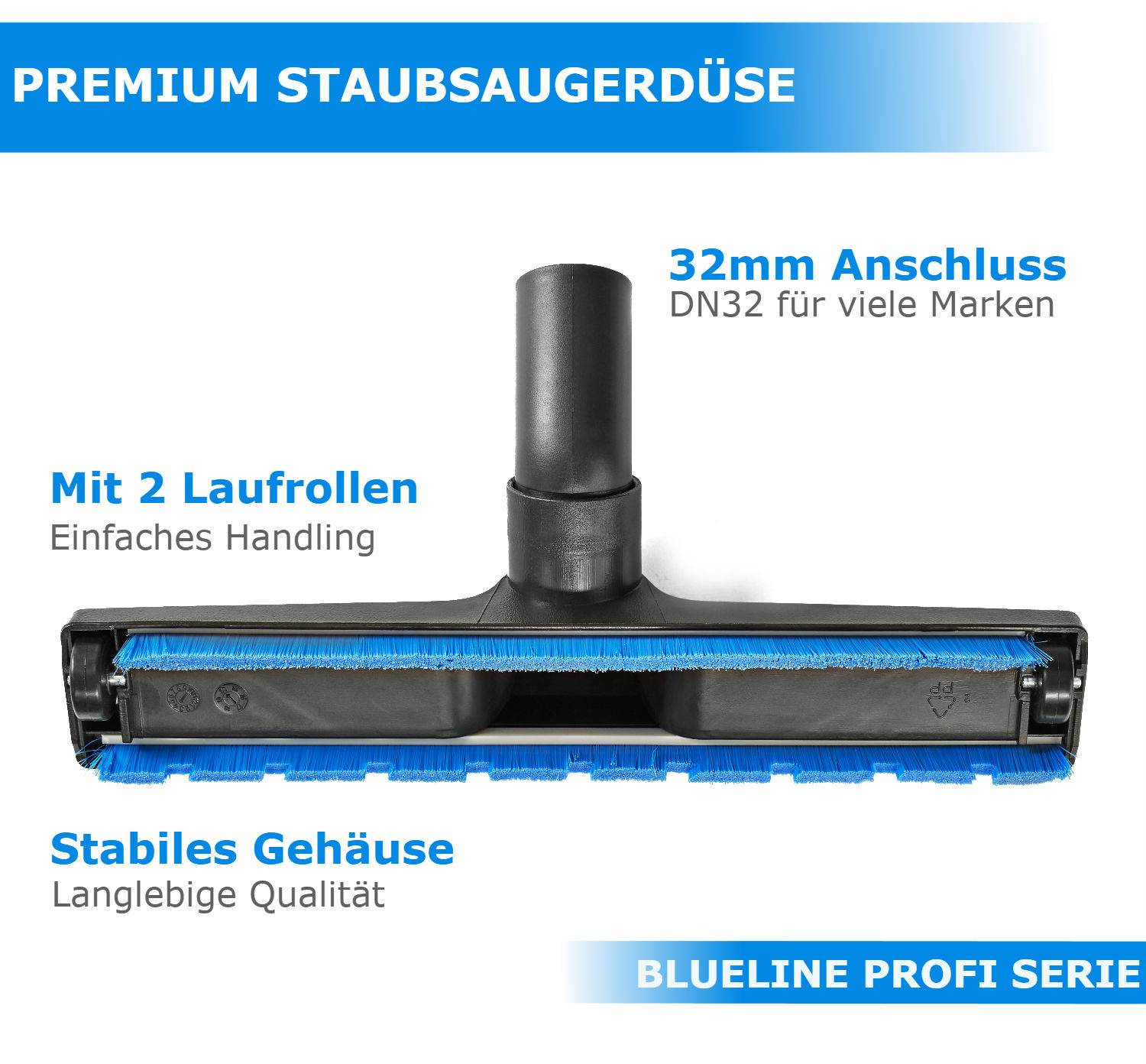 32mm Parkett Bodendüse Staubsaugerdüse Zubehör für Staubsauger Dirt Devil M5050-1 InfinityExcell CentrinoSX M2880-9
