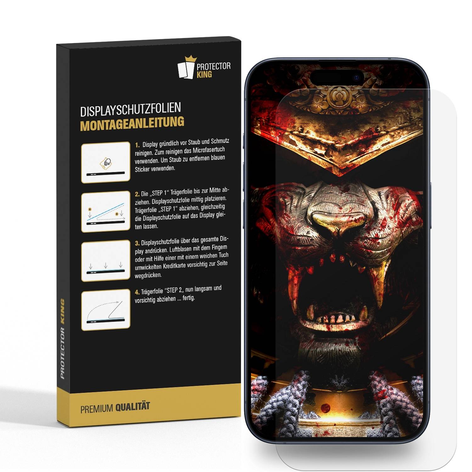 6x 9H Nano-Glass für iPhone 16 Pro 3D KLAR Displayschutz Schutzglas Schutzfolie Panzerfolie Panzerglas Screen-Protector ANTI-SHOK