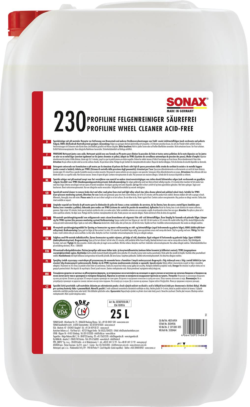 SONAX FelgenReiniger PLUS säurefrei 25 L