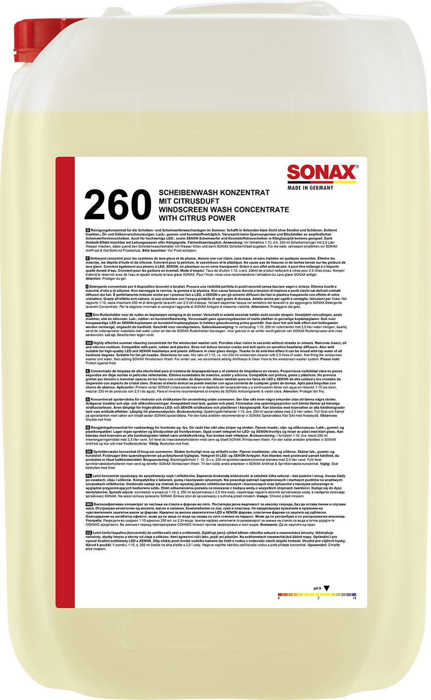 SONAX ScheibenWash Konzentrat mit Citrusduft 25 L