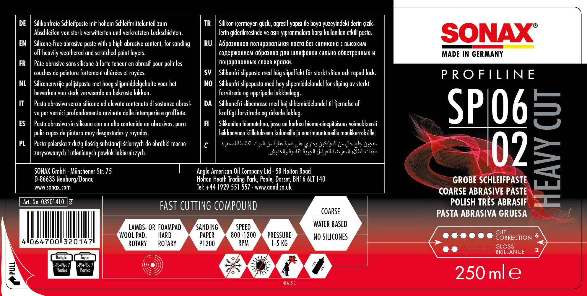 SONAX PROFILINE SP 06-02 250 ml