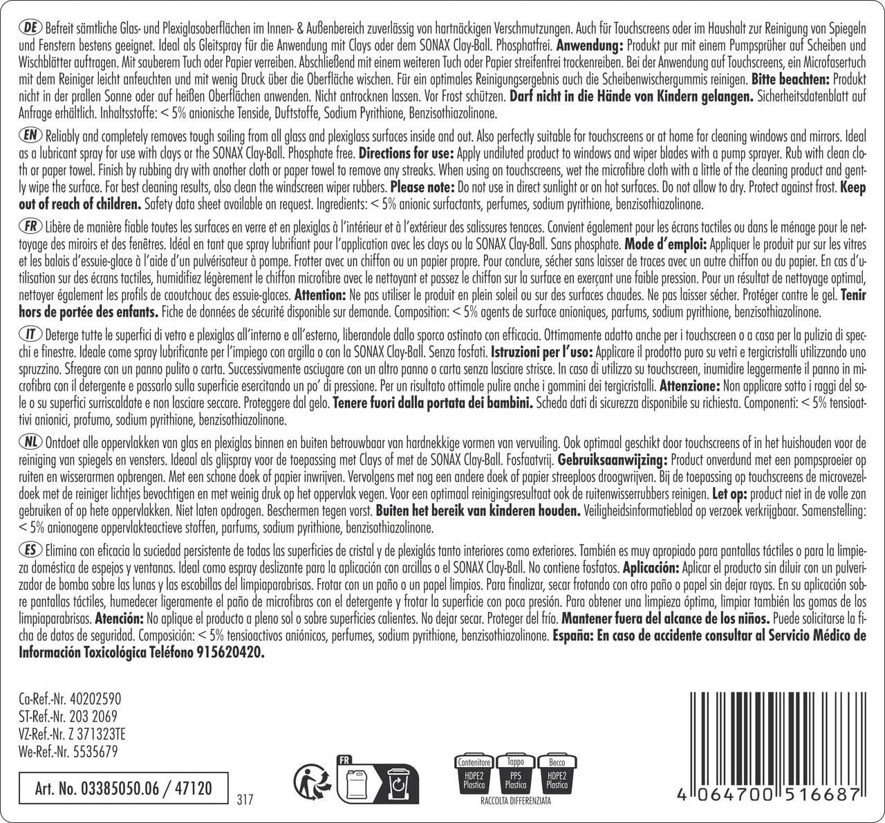 SONAX ScheibenKlar 5 L